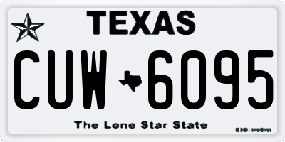 TX license plate CUW6095