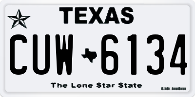 TX license plate CUW6134