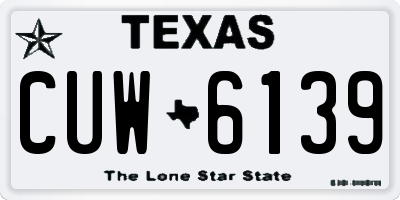 TX license plate CUW6139