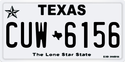 TX license plate CUW6156