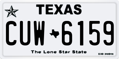 TX license plate CUW6159