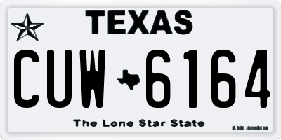 TX license plate CUW6164