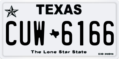TX license plate CUW6166