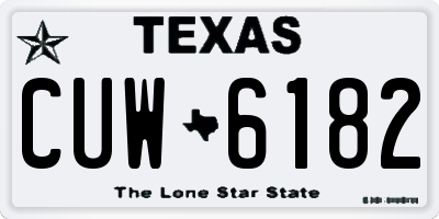 TX license plate CUW6182