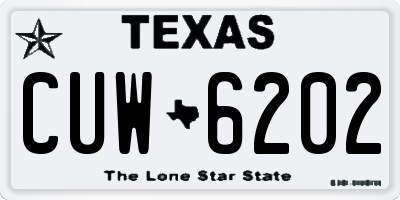 TX license plate CUW6202