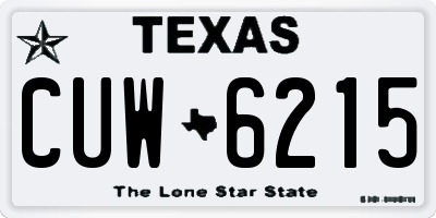 TX license plate CUW6215