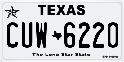 TX license plate CUW6220