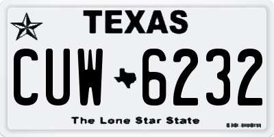 TX license plate CUW6232