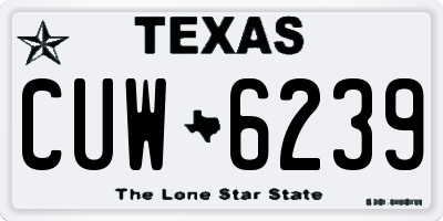 TX license plate CUW6239