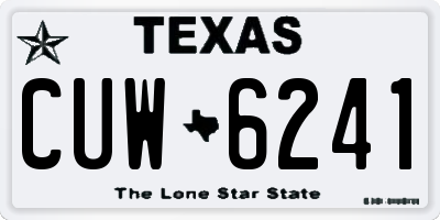 TX license plate CUW6241