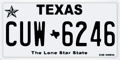 TX license plate CUW6246