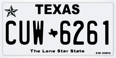 TX license plate CUW6261