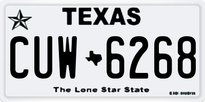 TX license plate CUW6268