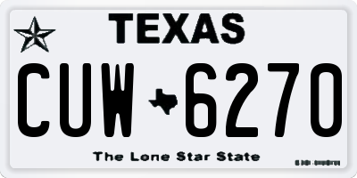 TX license plate CUW6270
