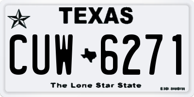 TX license plate CUW6271