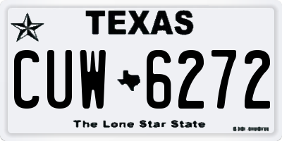 TX license plate CUW6272