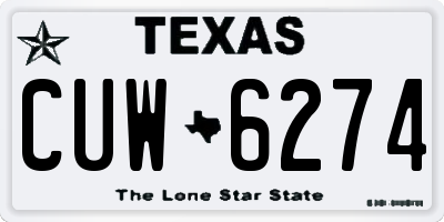 TX license plate CUW6274
