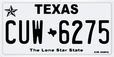 TX license plate CUW6275