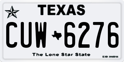 TX license plate CUW6276