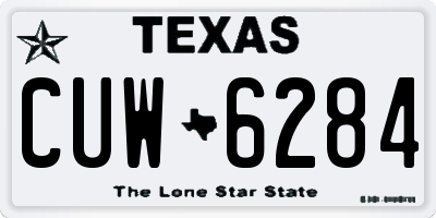 TX license plate CUW6284