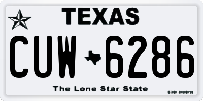 TX license plate CUW6286