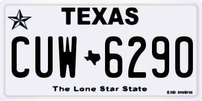TX license plate CUW6290