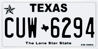 TX license plate CUW6294