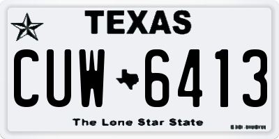 TX license plate CUW6413