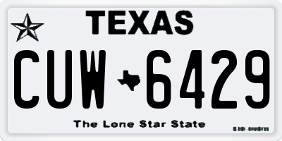 TX license plate CUW6429