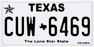 TX license plate CUW6469