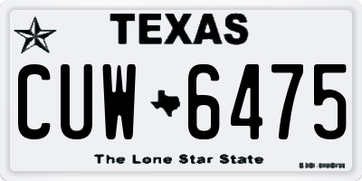 TX license plate CUW6475