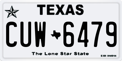 TX license plate CUW6479
