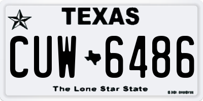 TX license plate CUW6486