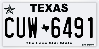 TX license plate CUW6491