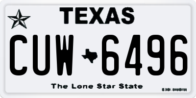 TX license plate CUW6496