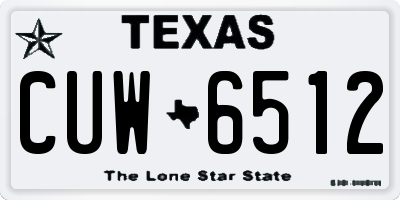 TX license plate CUW6512