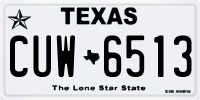 TX license plate CUW6513