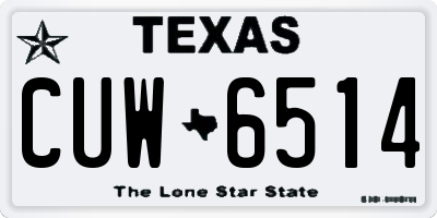 TX license plate CUW6514
