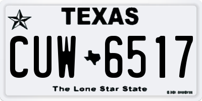 TX license plate CUW6517