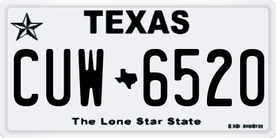 TX license plate CUW6520