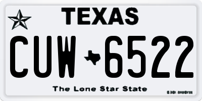 TX license plate CUW6522