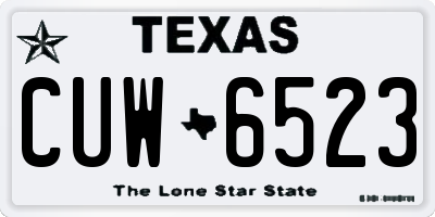 TX license plate CUW6523