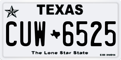TX license plate CUW6525