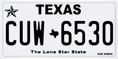 TX license plate CUW6530