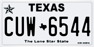 TX license plate CUW6544