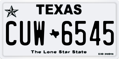TX license plate CUW6545