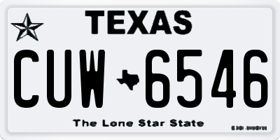 TX license plate CUW6546