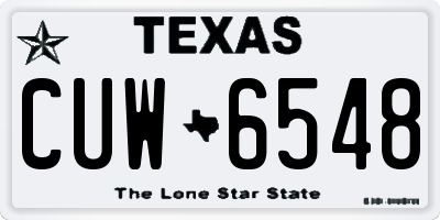 TX license plate CUW6548