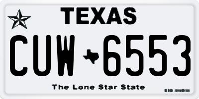 TX license plate CUW6553