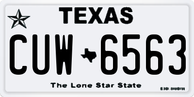TX license plate CUW6563